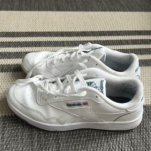 White leather Reebok sneakers- size 10
